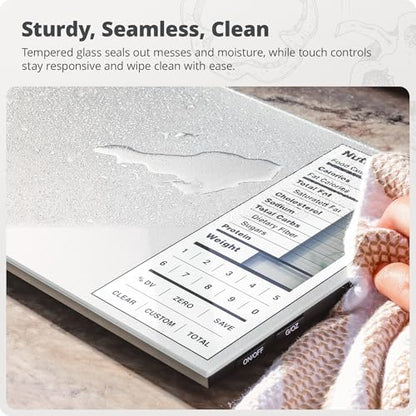 Greater Goods Food Scale with Nutrition Calculator, Non Connected Calorie Scale for Meal Prep, Weight Loss, 2000 Pre-Loaded Food Codes, Compact Kitchen Scale, Battery Operated, 11lb Capacity, Silver - color: Pearl Gray