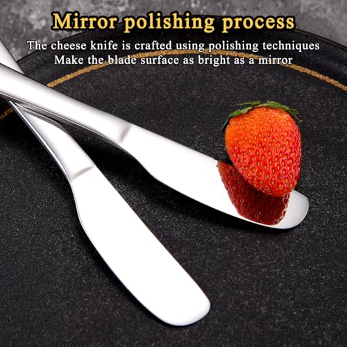 Homquen Stainless Steel Butter Knife, Butter Spreader, Butter Knives, Butter Spreader Knife for Kitchen Restaurant Party, Kitchen Gadgets, Set of 4 - color: 1. Silver