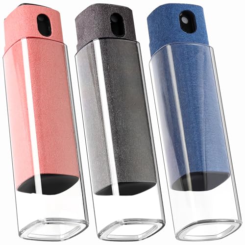CUIUD Screen Cleaner Kit 3 Pcs, Two in One Screen Cleaner Spray and Wipe, Touchscreen Mist Cleaner Spray Bottle for Phone/Laptop/Tablet/TV/Monitor/Car Screens - color: 3 Pcs(Grey+Pink+Blue)