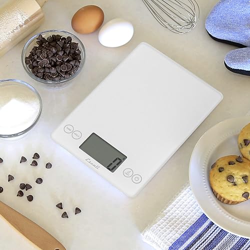 Escali Arti Digital Food Scale, Multi-Functional Kitchen Appliance, Precise Weight Measuring and Portion Control, Baking and Cooking Made Simple, Tempered Glass, Frost White - color: Frost White