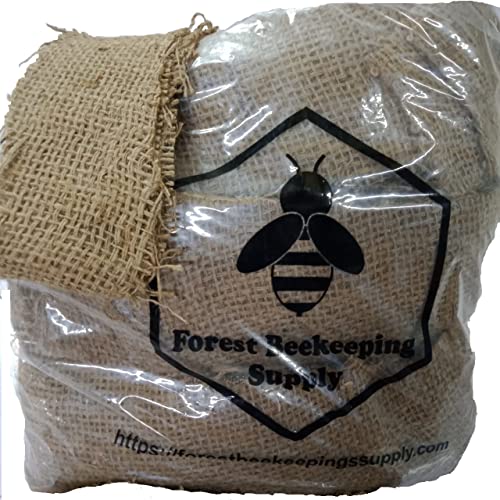 Hive Bee Smoker Fuel for Beekeeping | Jute Burlap Smoker Fuel | Lights Easily | Long Continuous Burn | Produces Light, Cool Smoke | 5 Pound Bag - size: 5 Pounds