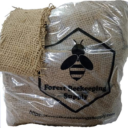 Hive Bee Smoker Fuel for Beekeeping | Jute Burlap Smoker Fuel | Lights Easily | Long Continuous Burn | Produces Light, Cool Smoke | 5 Pound Bag - size: 5 Pounds