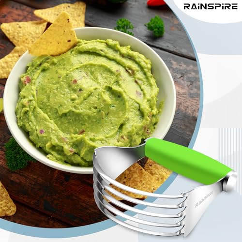 Rainspire XL Pastry Cutter For Baking, Heavy Duty Pastry Blender Stainless Steel, Thick Sharp Blades Dough Blender, Dough Cutter Butter Cutter Pastry for Easy Mixing, Dishwasher Safe (Green) - color: Green