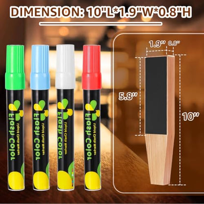 4 PCS Wooden Beer Tap Handle 3/8''-16 UNC Thread Keg Tap Handle Chalkboard BarTap Handle for Kegerator Beer Faucet With 4 PCS Pen, Gift for Home Brewing - size: 4PCS-Beech Wood Handles