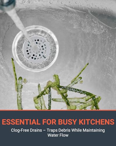 3-1/2 Inch Commercial Sink Strainer - 304 Stainless Steel 41-Hole Clog-Free Drain Cover, Precision Fit for 3.5" Drains & 3 Compartment Sinks, Heavy-Duty for High-Volume Kitchens (3-Pack) - color: 3 Pack