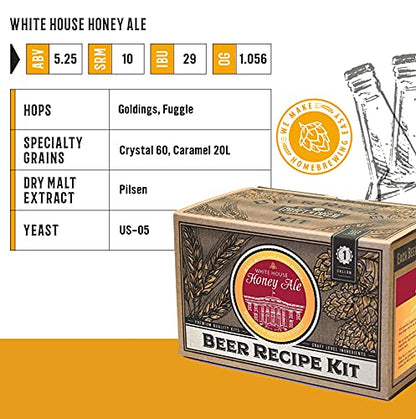 Craft A Brew Recipe Kit - White House Honey Ale Refill - 1 Gallon - Ingredients for Home Brewing Beer - color: White House Honey Ale