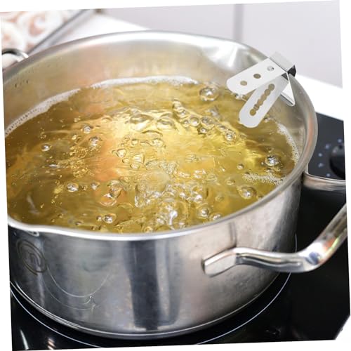 ABOOFAN 2 Pcs Brewing Thermometer Clip Stainless Steel Holder Cooking Probe for BBQ Digital Milk Thermometer