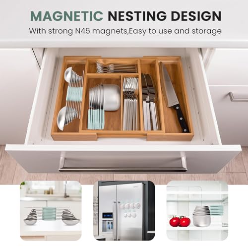 Magnetic Measuring Cups and Spoons Set-Heavy Duty 304 Stainless Steel，Double Measurement Markings，Set of 16 with Leveler for Measure Dry and Liquid Ingredients (Mint) - color: Mint