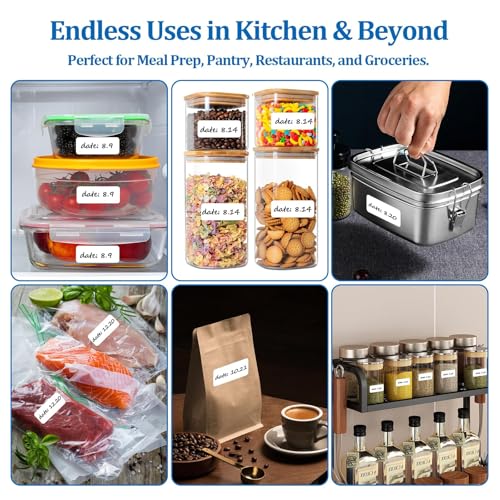 1000 Pack Blank Removable Freezer Labels Food Labels for Containers, Pantry Organization Waterproof, Write-On Freezer Labels for Kitchen, Restaurant & Grocery （1 * 2 Inch） - size: 1000 Pack