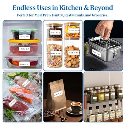 1000 Pack Blank Removable Freezer Labels Food Labels for Containers, Pantry Organization Waterproof, Write-On Freezer Labels for Kitchen, Restaurant & Grocery （1 * 2 Inch） - size: 1000 Pack