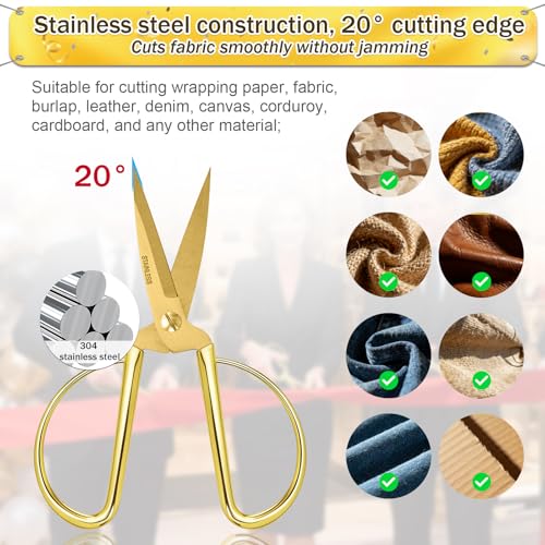 Grand Opening Ribbon-Cutting Ceremony Kit – Includes Gold Scissors, Flower Ball, Red Ribbon & White Gloves,Suitable for all ribbon-cutting and inauguration ceremonies (Glossy Finish Handle) - style: Glossy Finish Handle