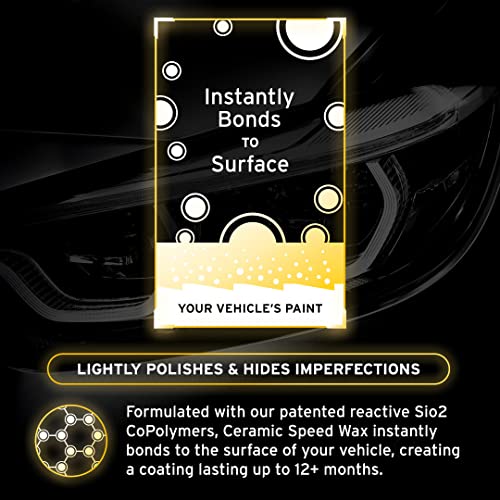 Ethos Ceramic Speed Wax – SiO2 Ceramic Coating Spray for Cars – Hydrophobic Car Wax Spray Top Coat Polish – High Gloss Shine, Ceramic Spray Wax – 12+ Month Protection - color: Ceramic Speed Wax GALLON