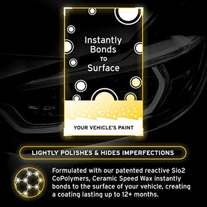 Ethos Ceramic Speed Wax – SiO2 Ceramic Coating Spray for Cars – Hydrophobic Car Wax Spray Top Coat Polish – High Gloss Shine, Ceramic Spray Wax – 12+ Month Protection - color: Ceramic Speed Wax GALLON