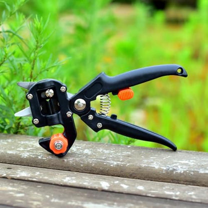2 in 1 Garden Grafting Tool Kit with 2 Replacement Blades and 1 Grafting Base,Professional Gardening Pruning Tool Set,for Plant Branch Vine Fruit Tree Cutting,Grafting & Trimming