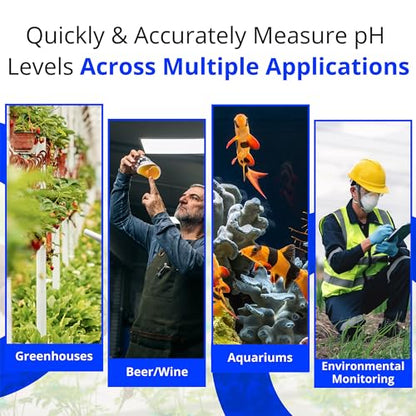 Bluelab pH Pen Meter and Probe Care Kit pH with Calibration Supplies, Storage Solution & Brush, Reliable Digital Tester for pH, Temperature in Growing Solutions, Optimal Plant Health and Yield - style: PH PEN + CARE KIT PH