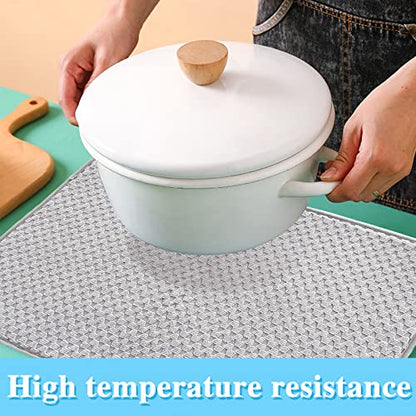 2 Pack Microfiber Dish Drying Mat,24*17 inch Absorbent Dish Drainer Kitchen Counter,Large Size Dish Drying Pad for Countertops,Sinks,Draining Racks(Gray) - size: 2PCS 24*17 inch