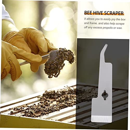 BESPORTBLE 1pc Stainless Steel Beekeeping Hive Tool Lifter Scraper Essential Beehive Scraping Tool for Beekeepers Durable Ergonomic Design for Lifting Separating Frames Must Have Equipment