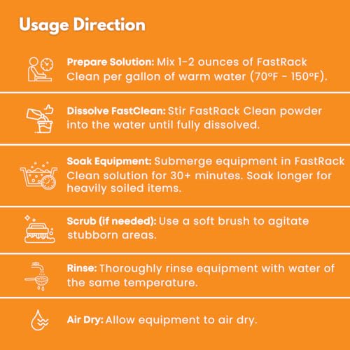 FastClean 5 lbs Non Caustic Cleaner for homebrewing and winemaking by FastRack, Alkaline Homebrew Cleaner with Powerful Formula and Hassle-free Cleanup, Ideal Cleanser for Brewing Equipment - 80 oz - size: 80 Ounce (Pack of 1)