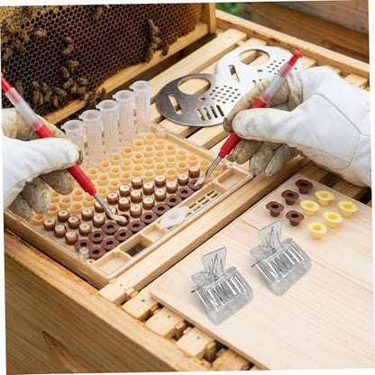 Beekeeping Supplies Kit, Plastic Queen Rearing System with Grafting Tool, Cell Cups, and Beehive Accessories for Hive Management Beekeeping Supplies, Bee Keeping Starter Kit, Grafting Tool..
