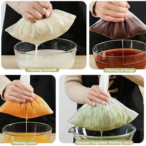 12Pcs Cheese Cloth Bags Bowl-Shaped Reusable Nylon Cheese Cloth Bag
