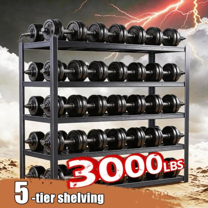 84" H Heavy Duty Wire Garage Shelving, 5-Tier Adjustable Industrial Metal Storage Shelving Unit,Standing Storage Rack for Warehouse and Basement, 24" D x 55" W x 84" H - size: 24"D x 55"W x 84"H(Wire Mesh)