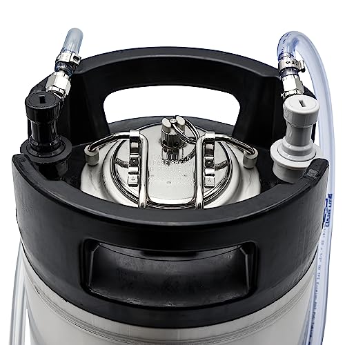 Draft Brewer® Single Homebrew Kegging System with New Ball Lock Keg