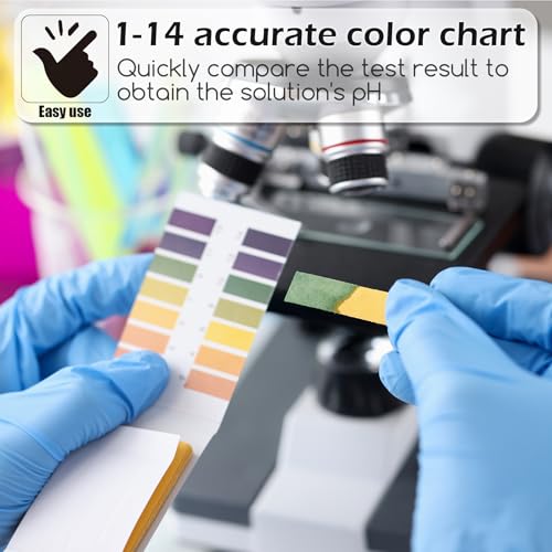 8 Pack 640 Pieces PH Test Strips, Universal Litmus Indicator 1-14 pH Testing Paper for Testing Soil Water Saliva Urine Water Food Fish Tank Aquariums Ponds
