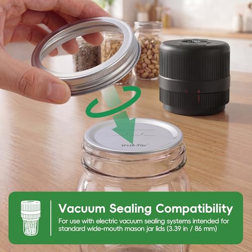 Canning Lids, Mason Jar Lids for Wide Mouth Mason Jars, 3.39 in(86 mm), Superb Reusable Lids and Rings, Compatible with Ball Mason Jars and Other Brands, Food-Grade & Airtight for Canning Jars - size: 10Lids + 10Rings for Wide Mouth Jar