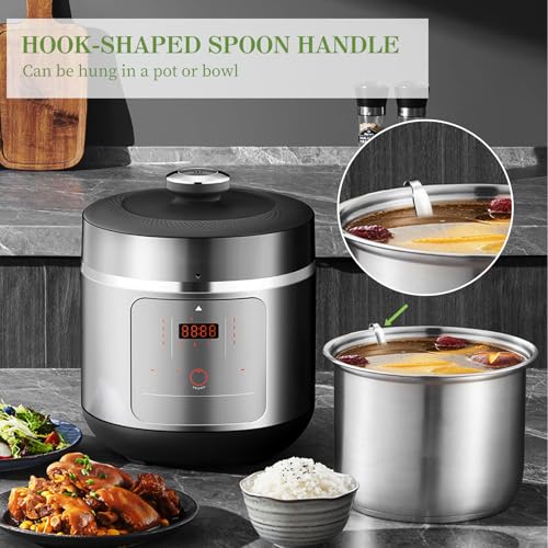 8 PCS Stainless Steel Ladle Soup Handle Ladle with Pouring Rim for Kitchen Cooking Soup Sauce (4 oz)