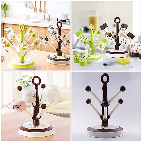 ULTECHNOVO Plastic Coffee Cups Bottle Drying Rack Coffee Mug Cup Holder Tree Countertop Countertop Removable Mug Stand Bottle Dryer Holder for s Teats s Plastic