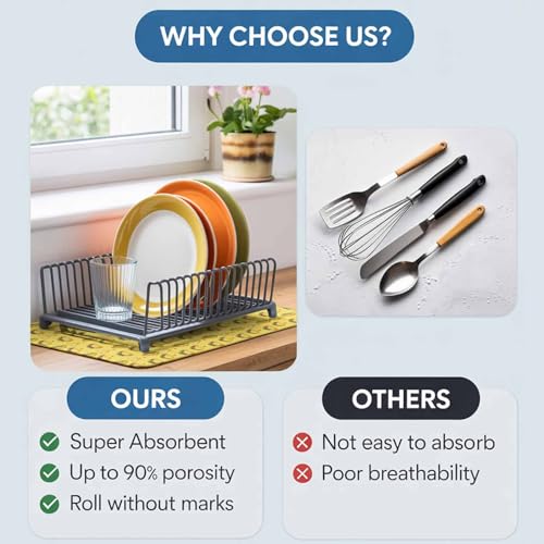 Yellow Tacos Dish Drying Mat, Cheese Vegetables Cartoon Food Absorbent Dish Drying Matt Pad for Kitchen Countertops, Sinks, Dish Drainer Racks, Large 18x24in 2PCS - size: 18x24in 2PCS