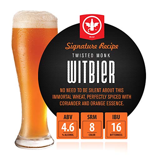 1 Gal. Twisted Monk Witbier Beer Recipe Kit - Makes a Wicked-Good 4.6% ABV Batch of Craft Brewed Beer