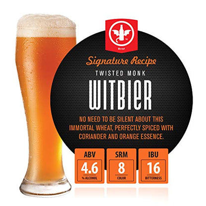 1 Gal. Twisted Monk Witbier Beer Recipe Kit - Makes a Wicked-Good 4.6% ABV Batch of Craft Brewed Beer