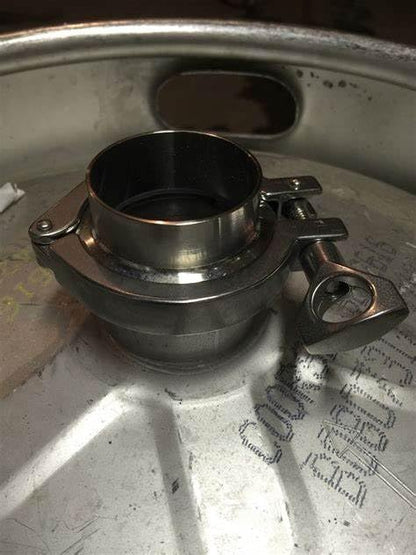 Replacement for Beer Keg Still Adapter Kit 2" Tri Clamp, Ferrule, & Gasket for Distilling Column