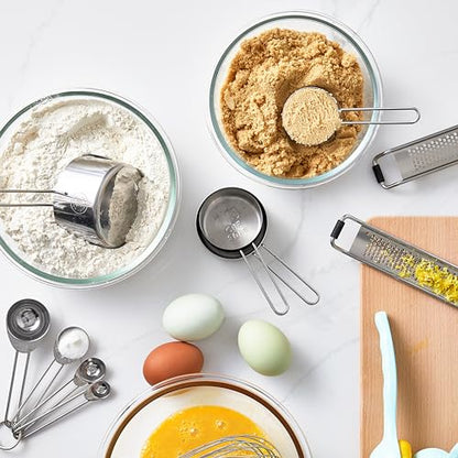 Martha Stewart Richburn 4-Piece Stainless Steel Measuring Spoons Set – Durable and Accurate Kitchen Measuring Tools for Baking and Cooking - color: Silver