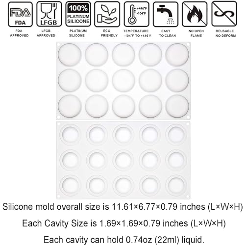 OCPO KITCHEN Stone Silicone Mold for Baking Mousse Cake, Candy, Pastry, Chocolate, Cupcake, Jelly, Cookie, Pudding, Cake Decoration Mold, 3D Stone Shape (15-Cavity) - style: Stone (15 Cavity)