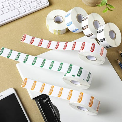 Sayglossy 7000 Pcs Day of Week Label Food Label Monday Through Sunday Management Inventory Sticker Removable Weekly Self Adhesive Date Dot Sticker for Restaurant Kitchen Container (Square) - style: Square