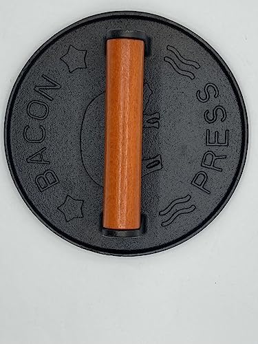 vivicreate 7 inch Burger Smasher,Patty Smasher,Hamburger Smasher Press,Griddle Press, Bacon Press, Grill Press, Meat Press, cast Iron Grill Press, Barbecue Press, with Wooden Handle - size: 7 Inch Diameter