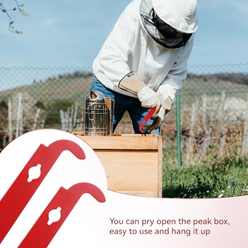 Tenalleys Stainless Steel Beekeeping Hive Tool Frame Lifter and Scraper J Hook Tool (2 Pack) - color: 2 Pack