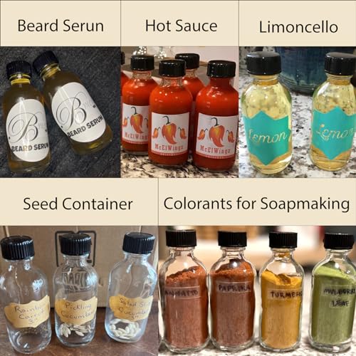 6Pack 2oz Glass Shot Bottles with Caps and Funnels, Boston Round Glass Bottles, Leakage-Proof Ginger Shots Bottles, Wellness Shot Glass Bottles, Suitable for DIY Essential Oils, Juice, Whiskey - color: clear, size: 6