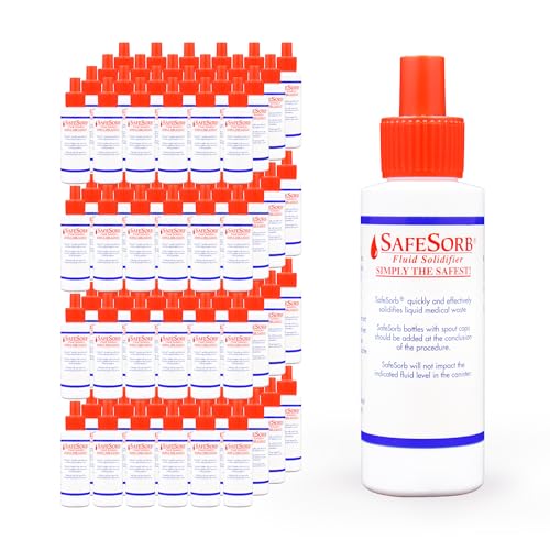DiSorb Spill Absorbent Powder - Clean Up Bodily Fluids, Blood, Vomit, Urine, Diarrhea - Fluid Solidifier for Daycares, Buses, Schools, Hospitals, Restaurants - 96 Bottles Per Case (3000cc) - size: 3000 cc