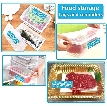 Rectangle Keep Refrigerated Sticker Waterproof Rectangle Refrigerated Label | Blue Keep REFRIGERATED Food Packaging Warning Labels Pharmacy Drugstores Warning Label 500 Pcs Cold Food Shipping 0.5X1.5'' - color: Blue, size: 0.5 X 1.5 Inch Rectangle