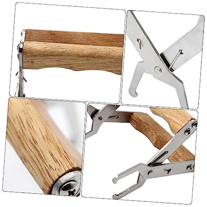 DOITOOL 1pc Spleen Lifting Clip Honeycomb Clip Beekeeping Beehive Frame Holder Bee Hive Bee Frame Lifter Clamp Beehive Frames Hive Frame Gripper Bee for Nest Bee Tool Wooden Silver