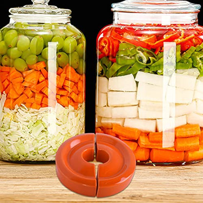 Vencer Wide Mouth Jar Split Fermentation Weight,Fermenting weights for Pickling & Fermentation Crock,Orange,VHF-019O - color: Orange