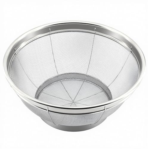 Fine Mesh Strainer for Kitchen, 1.5 Quart Stainless Steel Colander Bowl | Idea for Pasta, Rice, Fruit, Metal Net Baskets with Resting Base - Strain, Drain, Rinse - size: 1.5 Qt