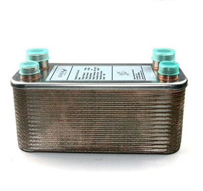 Brazed 30 Plates Heat Exchanger and Wort Chiller-30 Plates Cooper Brazed Wort Chiller - Stainless Steel Beer Chiller for Homebrew,R 1/2" X R 3/4"
