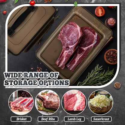 Reallnaive 3 Pcs Marinating Containers with Lid 12.5, 8.3, 6.5 Quart Plastic Food Brining Containers Dishwasher Safe Grilling Accessories for Thanksgiving Meat Chicken Turkey Rib BBQ Prep Storage - size: 12.5 Quart,8.3 Quart,6.5 Quart