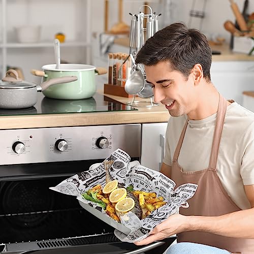 600 Pcs 12 x 12 Inch Deli Wax Paper Sheets Grease Resistant Tray Basket Liners Newsprint Paper Water and Grease Proof Sandwich Wrapping Square Hot Dog Wrappers for Food Baking (White) - color: White