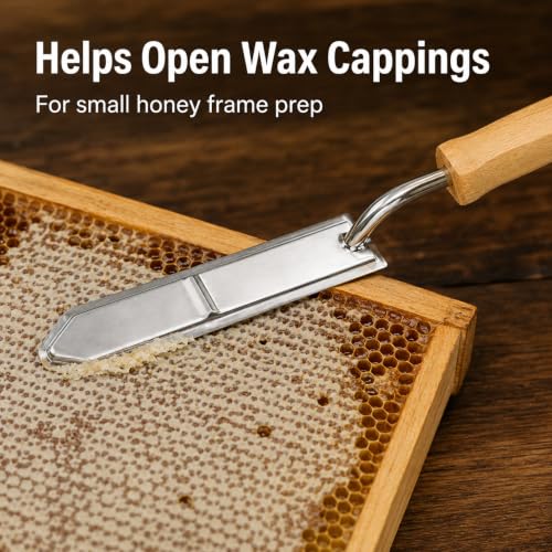 Electric Honey Uncapping Knife, Stainless Steel Bee Harvesting Tool | Heated stainless steel blade with wood handle for simple small-batch honey frame uncapping