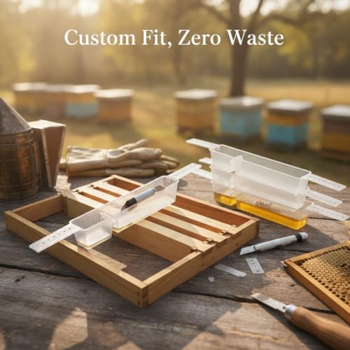Bee Feeder, Adjustable Hive Frame Feeder with Adjustable Ears for Langstroth Hives, 40 fl oz Capacity, 5-Pack